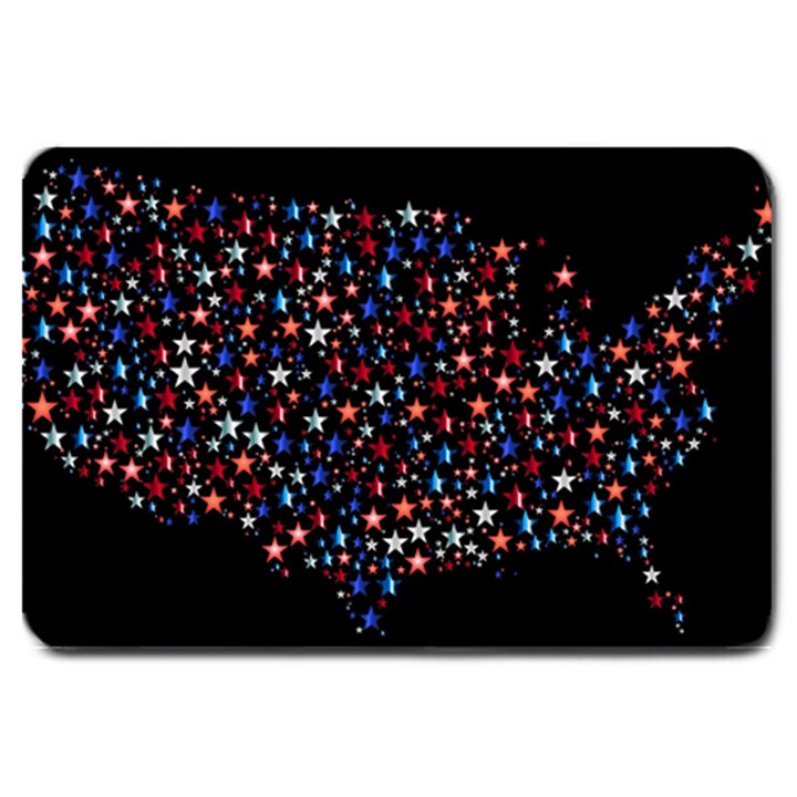 America Usa Map Stars Vector  Large Doormat 