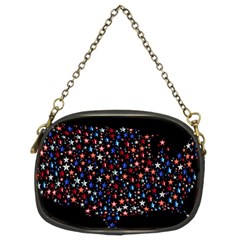 America Usa Map Stars Vector  Chain Purses (two Sides) 