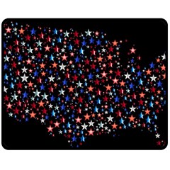 America Usa Map Stars Vector  Fleece Blanket (medium)  by Simbadda