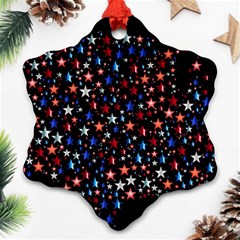 America Usa Map Stars Vector  Ornament (snowflake)