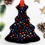 America Usa Map Stars Vector  Christmas Tree Ornament (Two Sides) Front