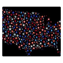 America Usa Map Stars Vector  Double Sided Flano Blanket (small) 