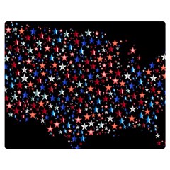 America Usa Map Stars Vector  Double Sided Flano Blanket (medium) 