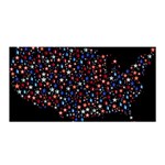 America Usa Map Stars Vector  Satin Wrap Front