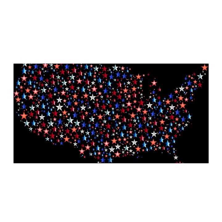 America Usa Map Stars Vector  Satin Wrap