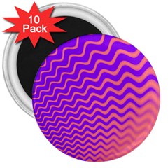 Pink And Purple 3  Magnets (10 Pack) 