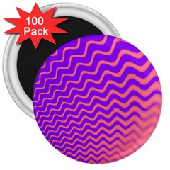 Pink And Purple 3  Magnets (100 Pack)