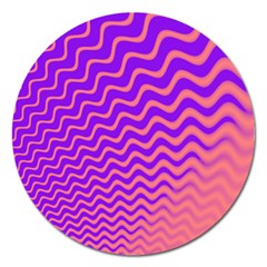 Pink And Purple Magnet 5  (round)