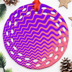 Pink And Purple Ornament (round Filigree)