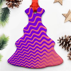 Pink And Purple Christmas Tree Ornament (two Sides)