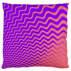 Pink And Purple Large Cushion Case (one Side)