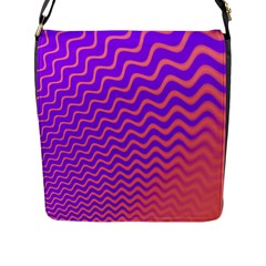 Pink And Purple Flap Messenger Bag (l) 