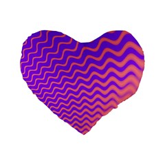 Pink And Purple Standard 16  Premium Flano Heart Shape Cushions