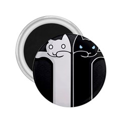 Texture Cats Black White 2 25  Magnets