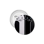 Texture Cats Black White 1.75  Buttons Front