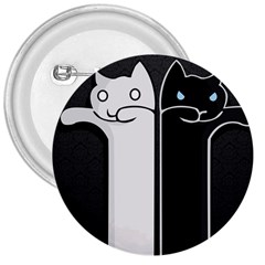 Texture Cats Black White 3  Buttons