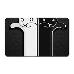 Texture Cats Black White Magnet (rectangular)