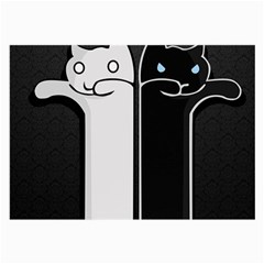 Texture Cats Black White Large Glasses Cloth (2-side)