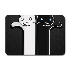 Texture Cats Black White Small Doormat 