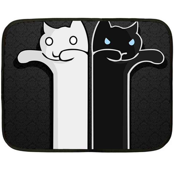 Texture Cats Black White Fleece Blanket (Mini)