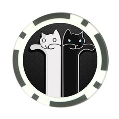 Texture Cats Black White Poker Chip Card Guard (10 Pack)