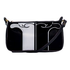 Texture Cats Black White Shoulder Clutch Bags