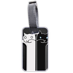 Texture Cats Black White Luggage Tags (two Sides)