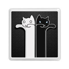 Texture Cats Black White Memory Card Reader (square) 