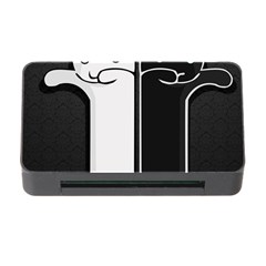 Texture Cats Black White Memory Card Reader With Cf