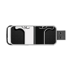 Texture Cats Black White Portable Usb Flash (two Sides) by Simbadda