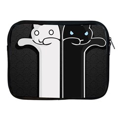 Texture Cats Black White Apple Ipad 2/3/4 Zipper Cases by Simbadda