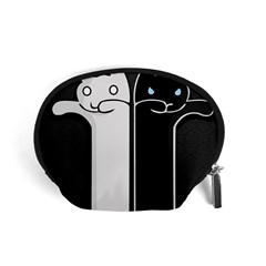 Texture Cats Black White Accessory Pouches (small) 