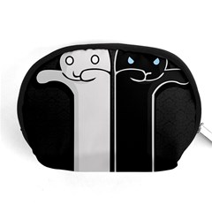 Texture Cats Black White Accessory Pouches (medium) 