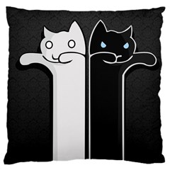 Texture Cats Black White Standard Flano Cushion Case (two Sides)