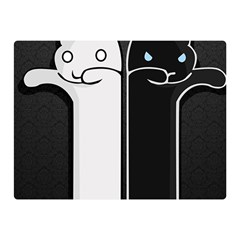 Texture Cats Black White Double Sided Flano Blanket (mini)  by Simbadda