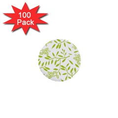 Leaves Pattern Seamless 1  Mini Buttons (100 Pack) 