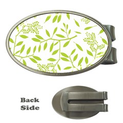 Leaves Pattern Seamless Money Clips (oval) 