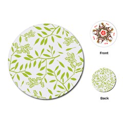 Leaves Pattern Seamless Playing Cards (round) 