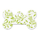 Leaves Pattern Seamless Dog Tag Bone (Two Sides) Front