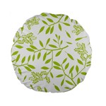 Leaves Pattern Seamless Standard 15  Premium Round Cushions Front