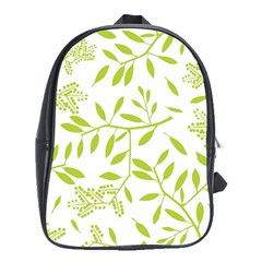 Leaves Pattern Seamless School Bags (xl)  by Simbadda