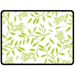 Leaves Pattern Seamless Double Sided Fleece Blanket (large) 