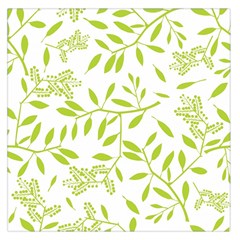 Leaves Pattern Seamless Large Satin Scarf (square)