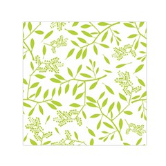 Leaves Pattern Seamless Small Satin Scarf (square)