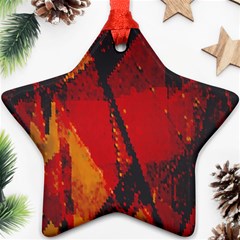 Surface Line Pattern Red Ornament (star)