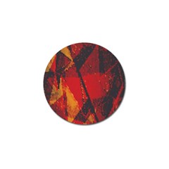 Surface Line Pattern Red Golf Ball Marker