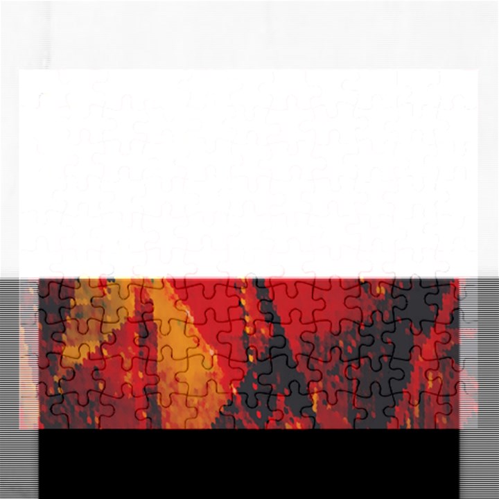 Surface Line Pattern Red Rectangular Jigsaw Puzzl