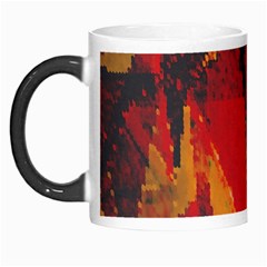 Surface Line Pattern Red Morph Mugs by Simbadda