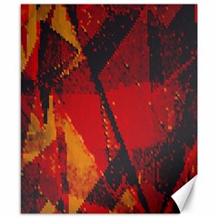 Surface Line Pattern Red Canvas 8  X 10 