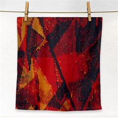 Surface Line Pattern Red Face Towel